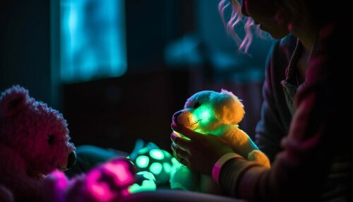 Exposição de luzes para terapia sensorial para autismo